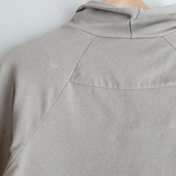 LOLE Evolt Long Utility Sleeve Casual Mini Dress Shawl Neck Beige Sz M - Picture 13 of 15